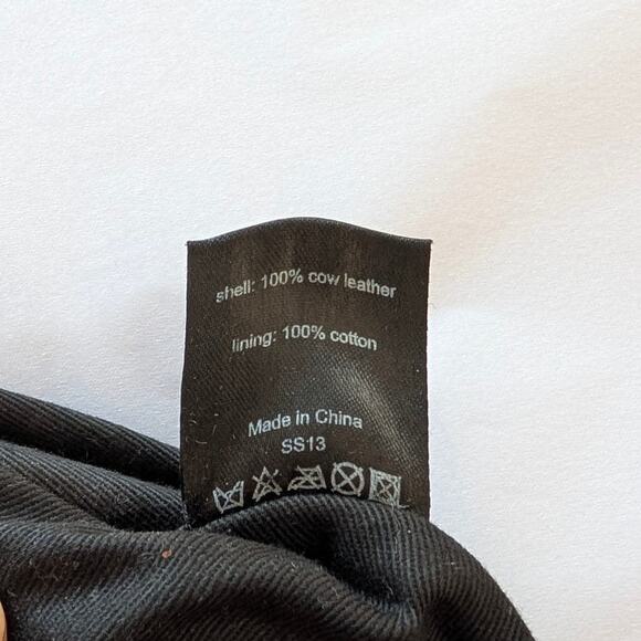 Sonia Rykiel Black Leather Silver Studs Zip Mini Bag Clutch - Picture 10 of 10